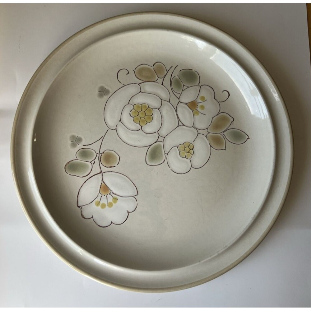 Vtg International China Whitestone Stoneware Palm Beach 12" Platter Japan